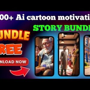 500+ AI Cartoon Motivation Story Bundle